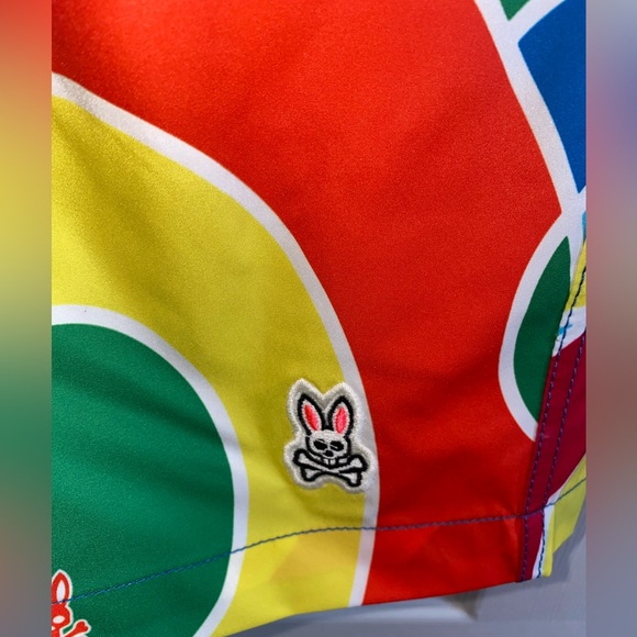 SOLD‼️NWT MENS PSYCHO BUNNY DARWIN SWIM SHORTS (SEAPORT BLUE)- SIZE LARGE - Picture 7 of 15